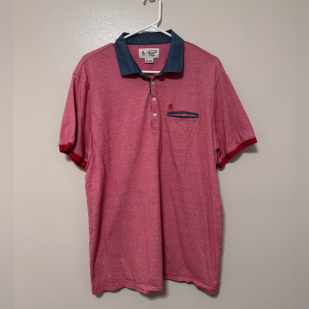 Original Penguin - Short Sleeve Polo - Red - XL